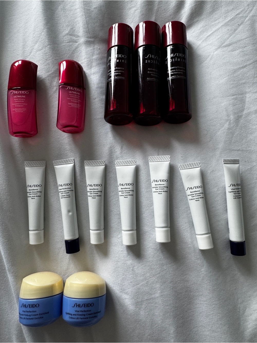 Shiseido luxury skincare travel/sample bundle
 14 piece lot